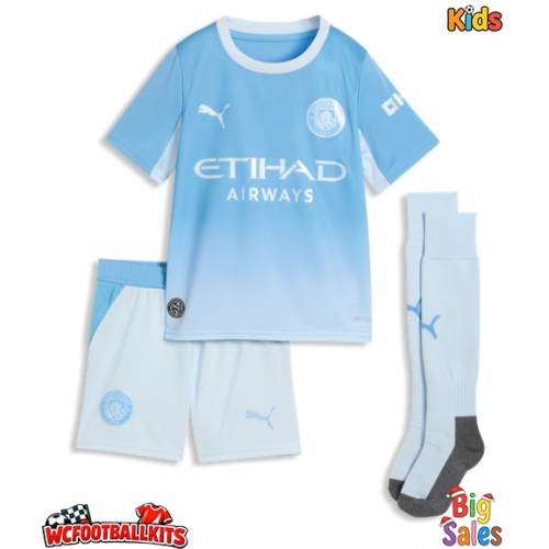 Manchester City Enzo Fernandez #17 Replica Home Stadium Kit for Kids 2026-27 Short Sleeve (+ pants)